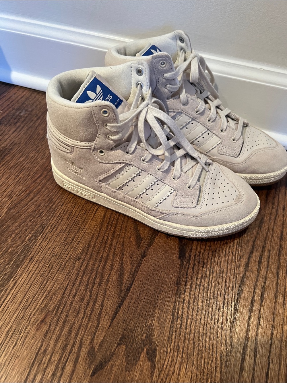 adidas Centennial 85 - Suede High-Top Sneakers in Off-White
